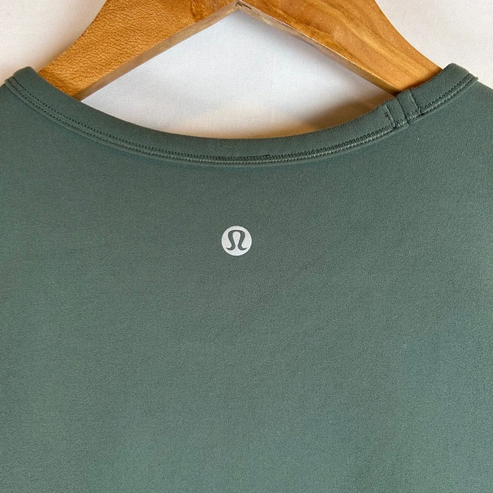 Lululemon All It Takes Short Sleeve T-Shirt Ruched Side Green Slim Fit - Picture 7 of 7